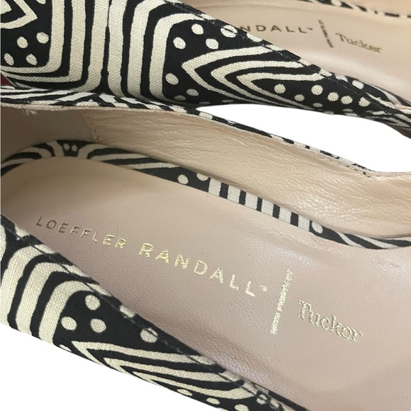 Loeffler Randall Black and Cream Patterned Heels - Picture 3 of 9